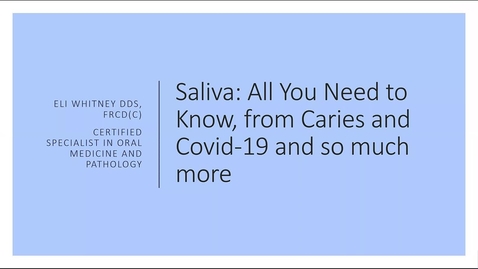 Thumbnail for Saliva - All You Need to Know From Caries to Covid-19