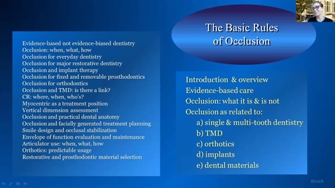 Thumbnail for The Basic Rules of Occlusion - Dr. Racich