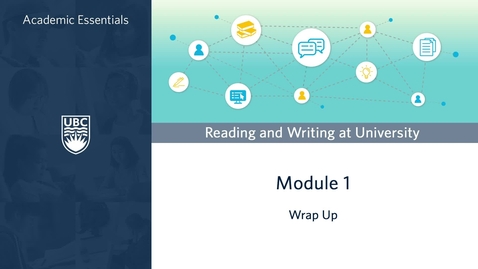 Thumbnail for AE R&amp;W: Module 1 Wrap-up - Dr. Luger