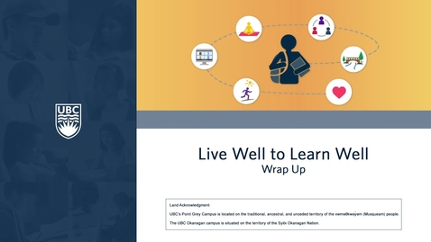 Thumbnail for UBC Academic Essentials: Live Well to Learn Well - Course Wrap Up